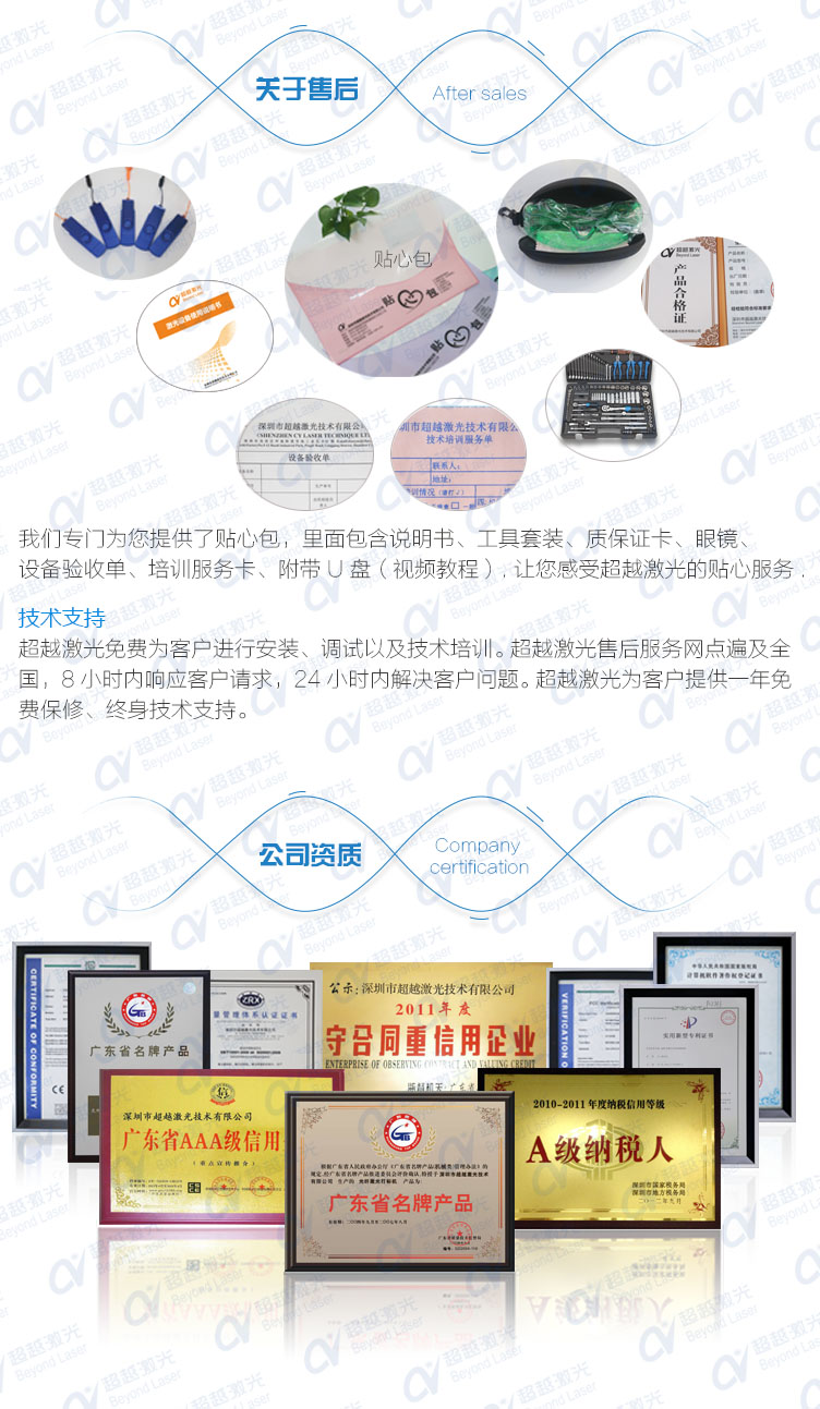 20W光纖激光打標(biāo)機售后與資質(zhì)